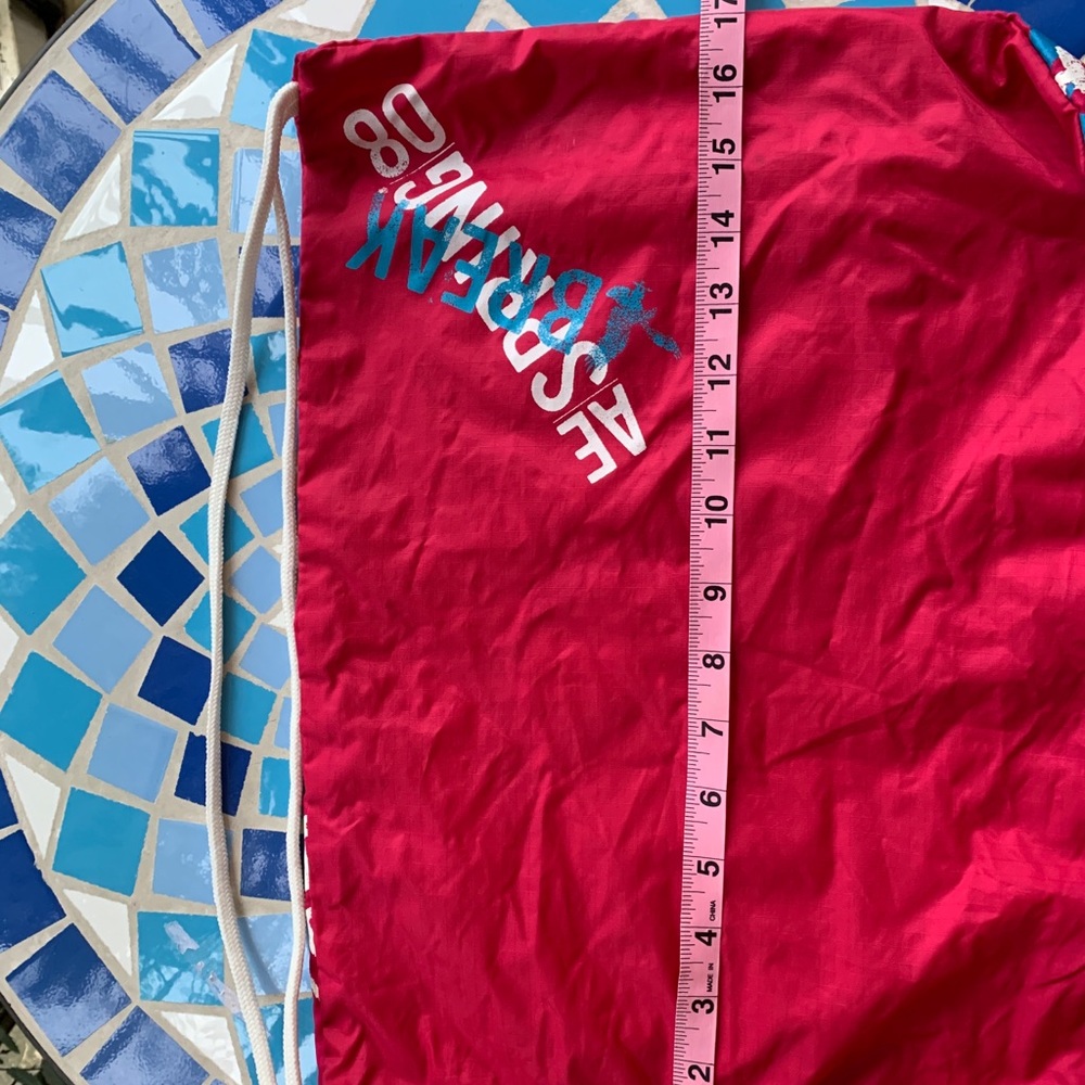 American Eagle Fuchsia Drawstring Backpack - image 8